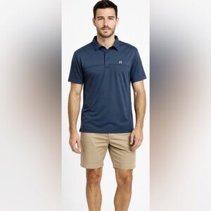 Travis‎ Mathew Blue Golf Polo Shirt Athleticcore Country Club Athleisure 2XL